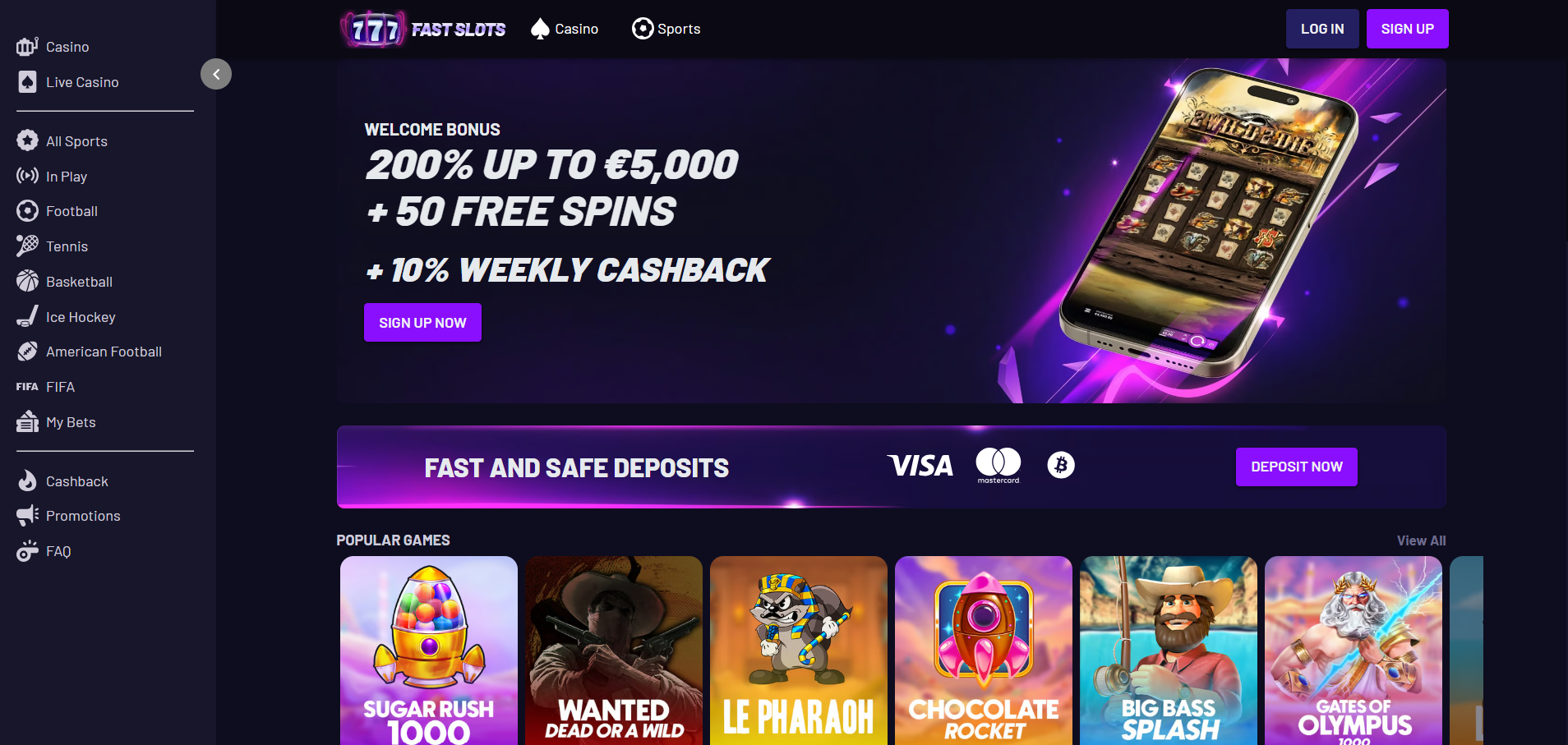 fast slots online casino